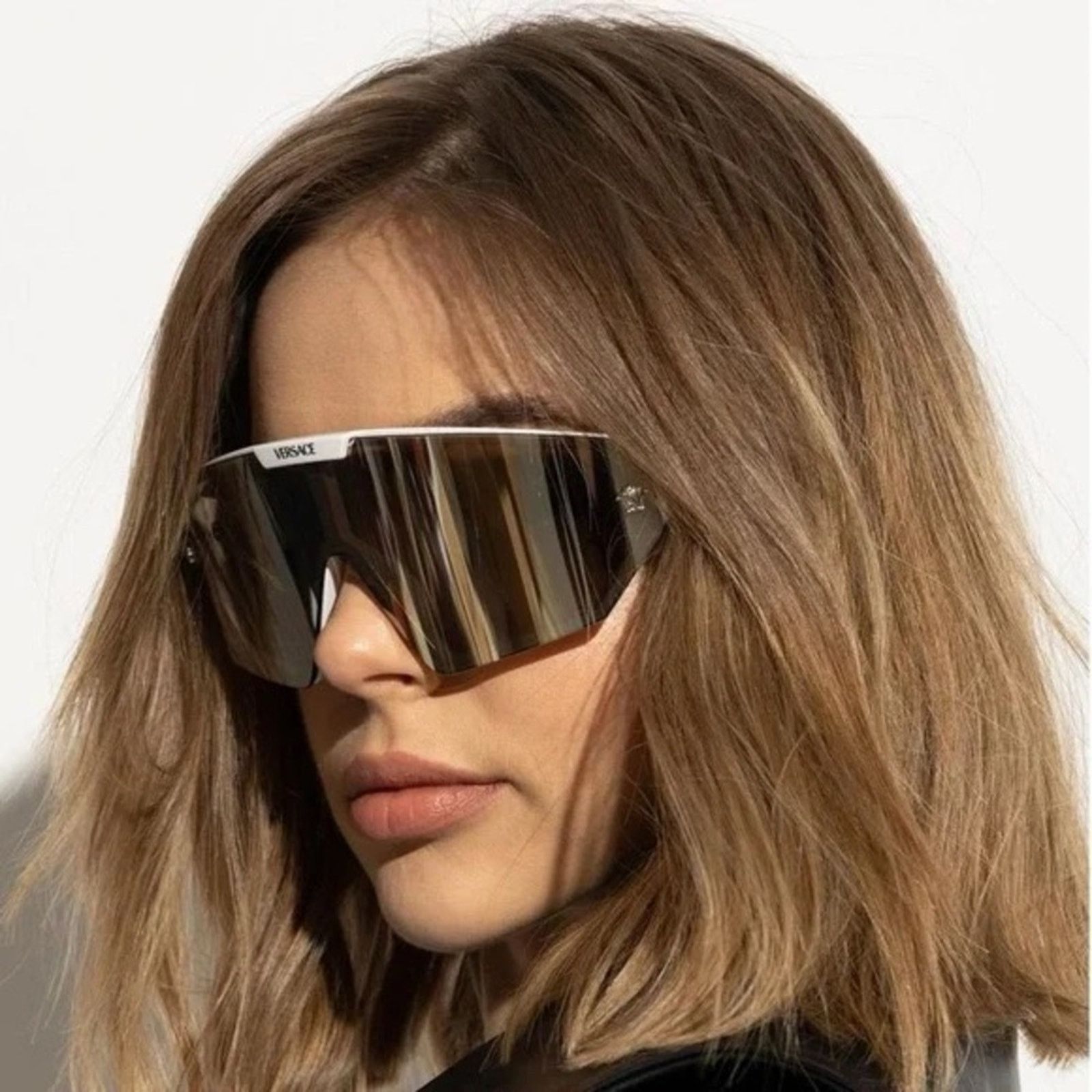 Versace VERSACE VE4461 White Dark Grey with clip on Grey Extra Lens Size ONE SIZE - 1 Thumbnail