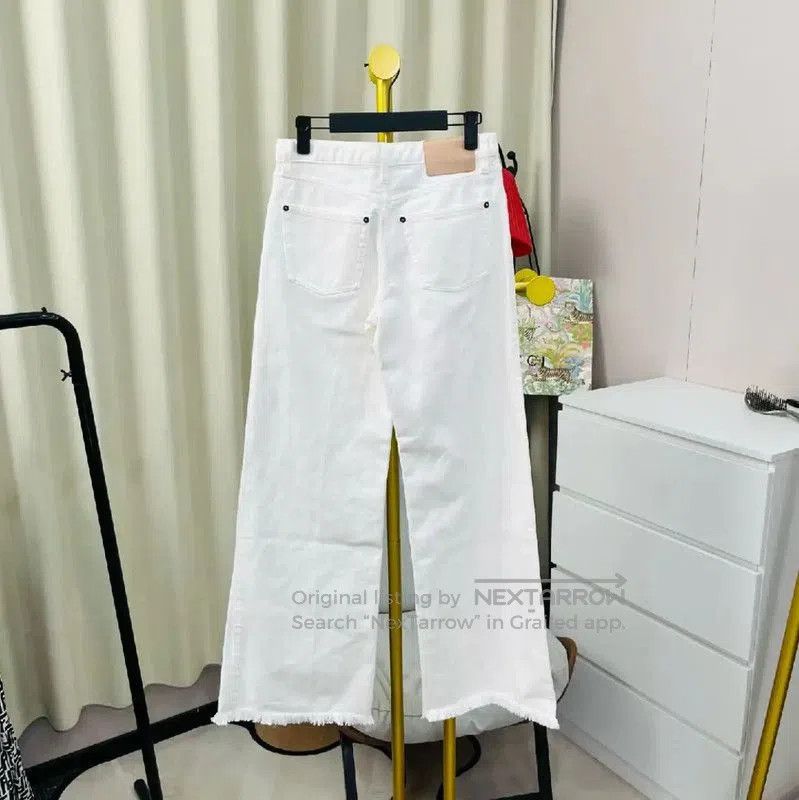 Louis Vuitton Louis Vuitton White Cotton Women's Jeans . Size 23" - 2 Thumbnail