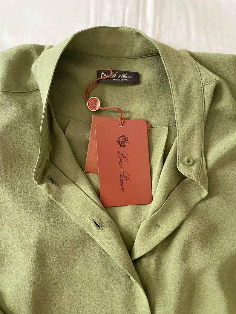 Loro Piana LORO PIANA 100% silk shirt Size L / US 10 / IT 46 - 3 Thumbnail
