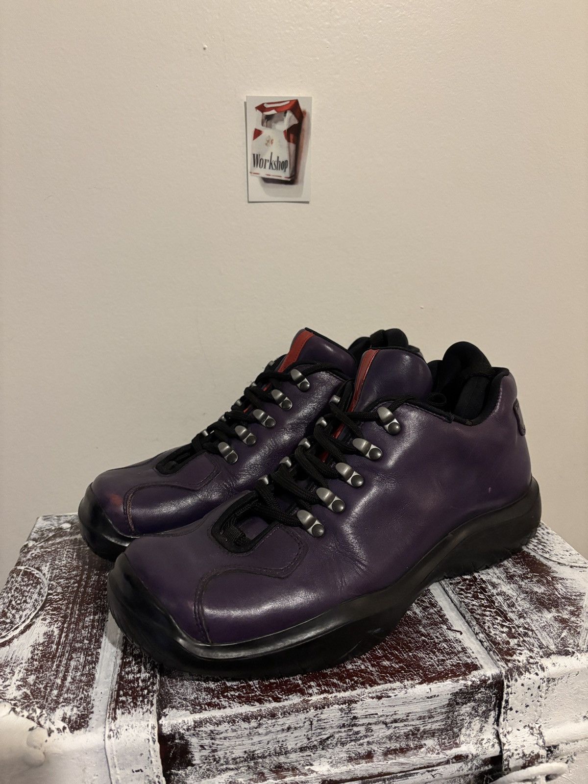 Rare Prada Purple Hiking Boots F/W 1999