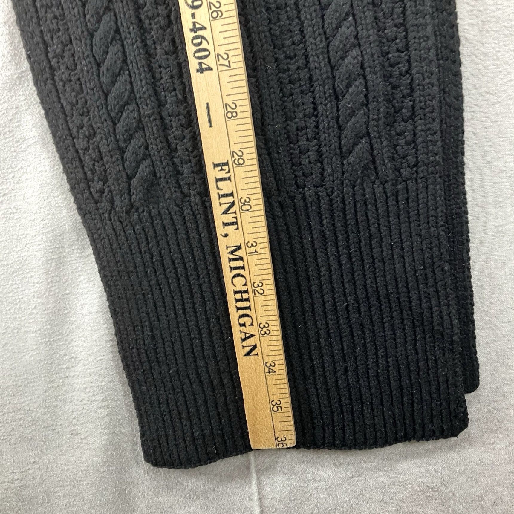 Ralph Lauren Lauren Ralph Lauren Scarf Cable Knit Neckwear Black Womens Size ONE SIZE - 8 Thumbnail