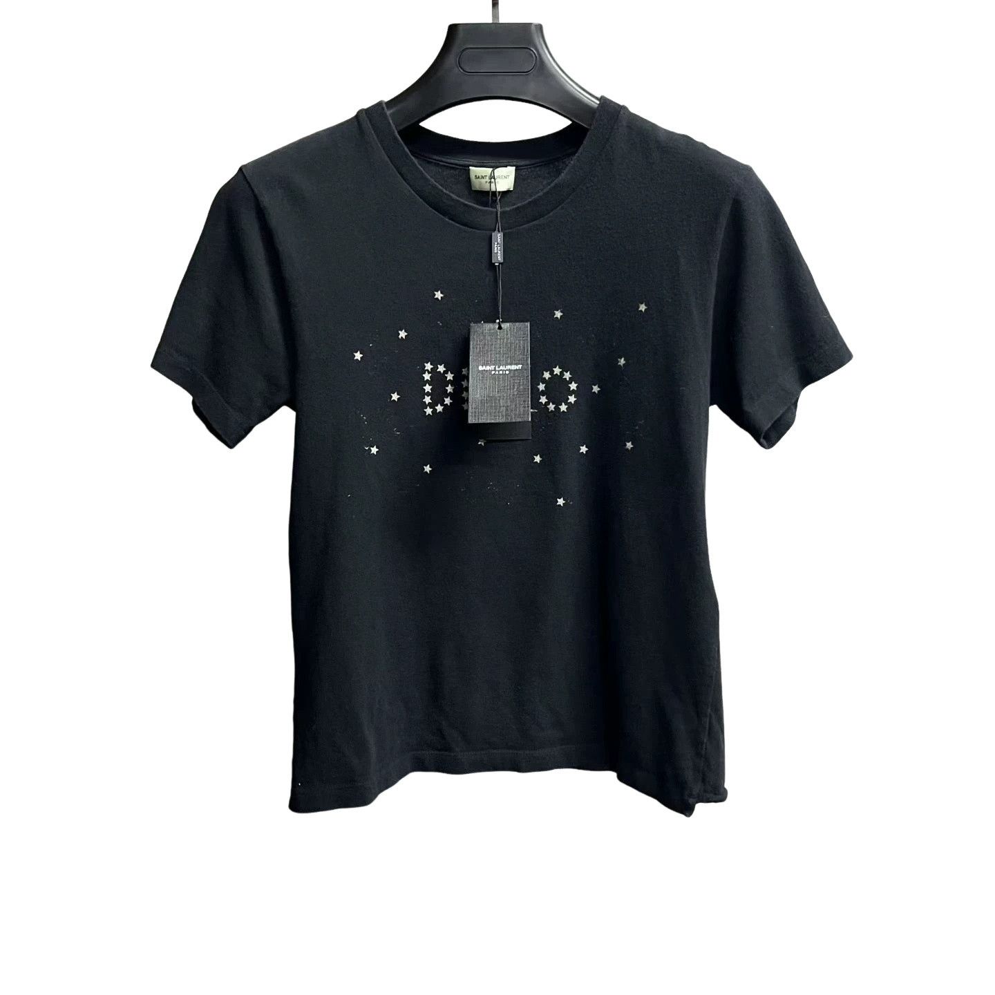 Saint Laurent Paris Saint Laurent Star Print Crop T-Shirt XS Size XS / US 0-2 / IT 36-38 - 1 Thumbnail