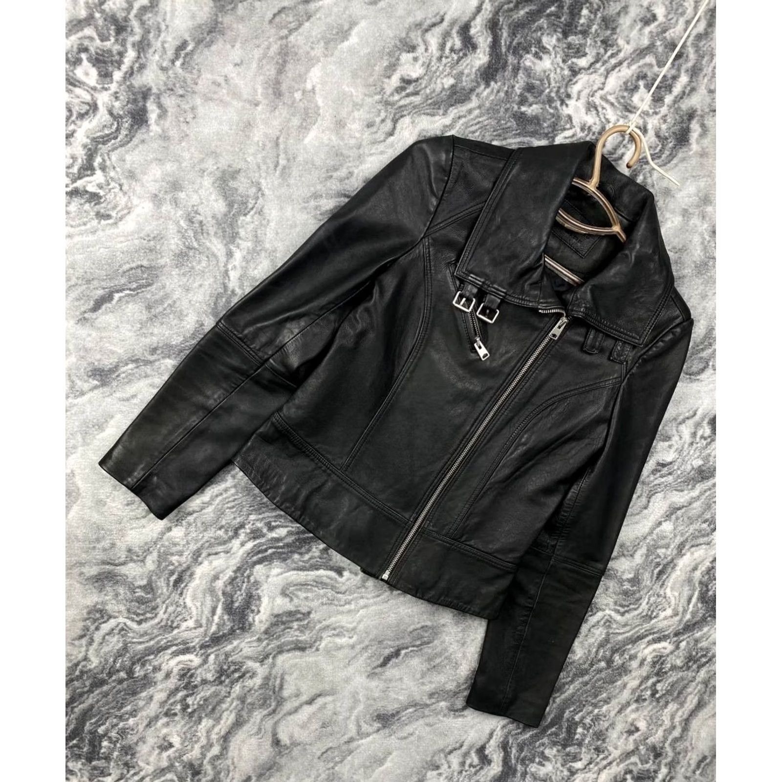 Allsaints VINTAGE AllSaints Leather Biker Jacket Women S Black Jacket Women S Black Leather Biker Time-End 90s Size S / US 4 / IT 40 - 2 Thumbnail