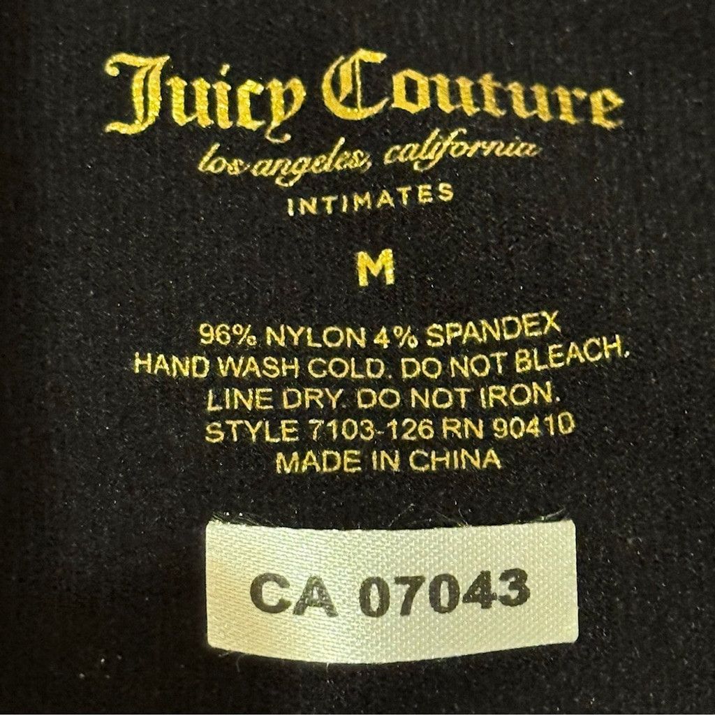 Juicy Couture Juicy Couture Bodysuit Shorts Rhinestones SZ M JC Leg LOGO Size ONE SIZE - 5 Thumbnail