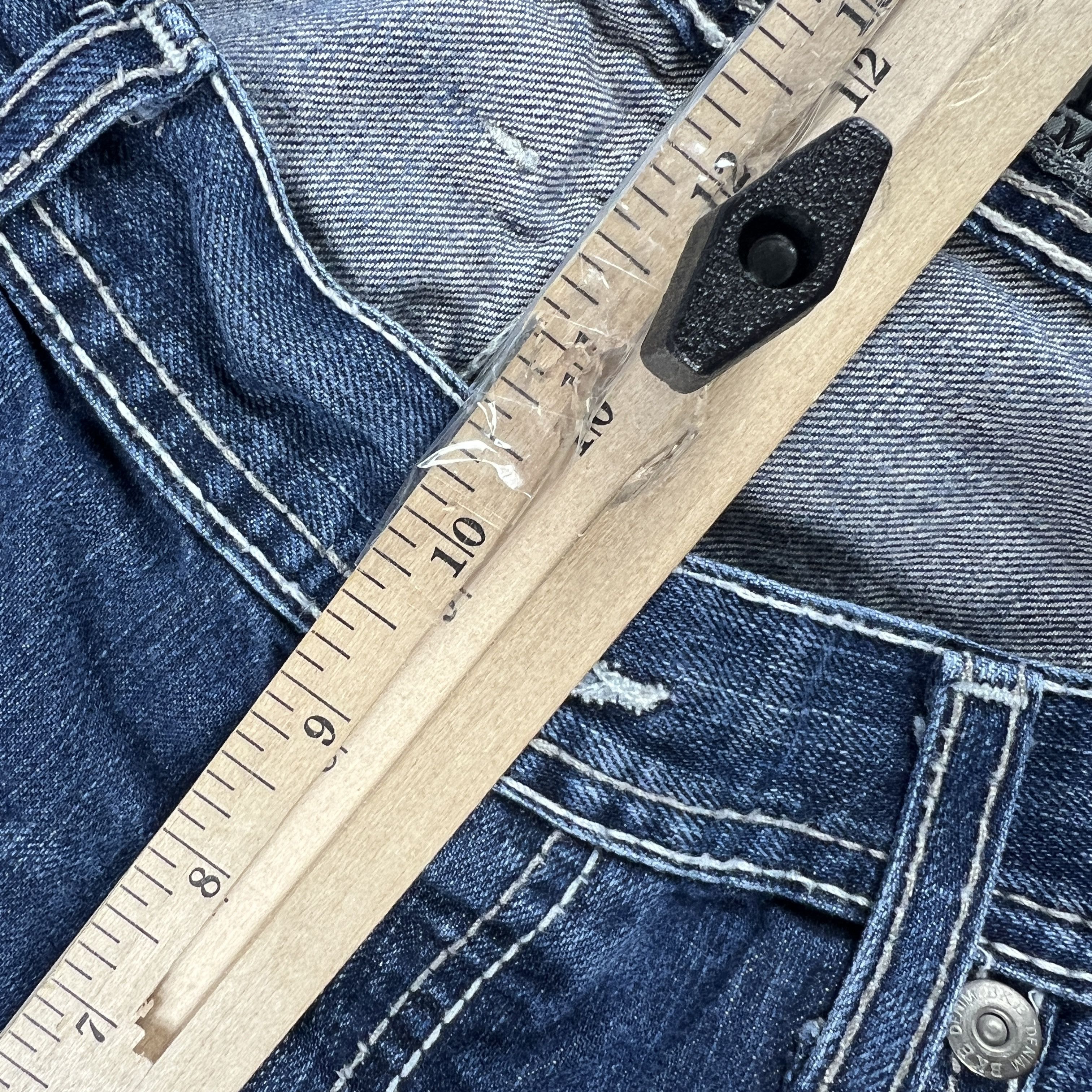 BKE BKE Jeans Long Derek Straight Blue Faded Whisker Denim Size US 37 - 22 Thumbnail