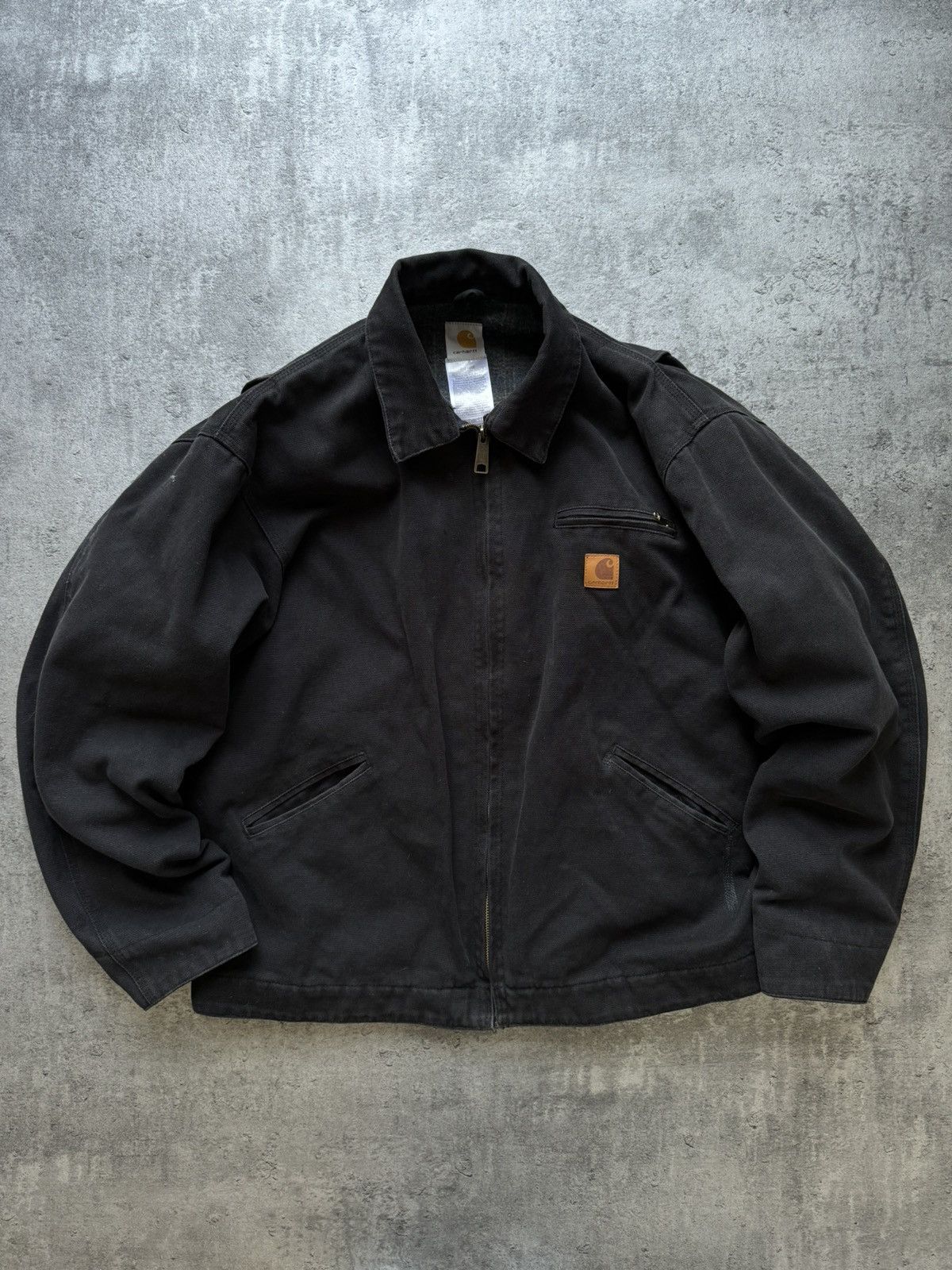 Vintage Carhartt Detroit jacket Black 90s Archive Zip Up