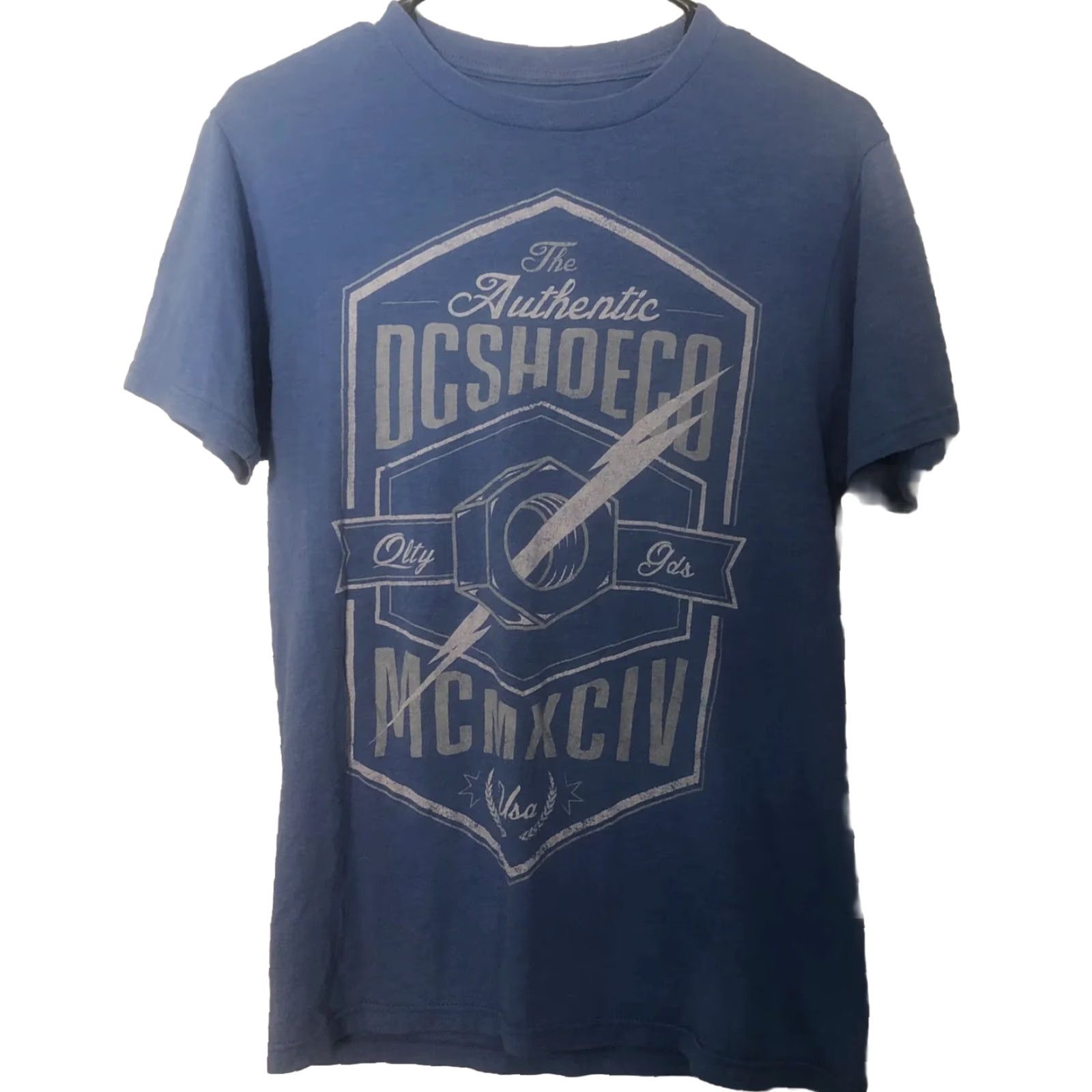 Logo 7 DC Logo Shirt Mens Small Blue Short Sleeve Skater Skateboarding Graphic Tee Size US S / EU 44-46 / 1 - 2 Thumbnail