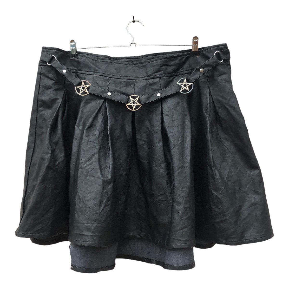 image of Seditionaries Gothic/punks Widow Design Mini Skirt Leather in Black, Women's (Size 40)