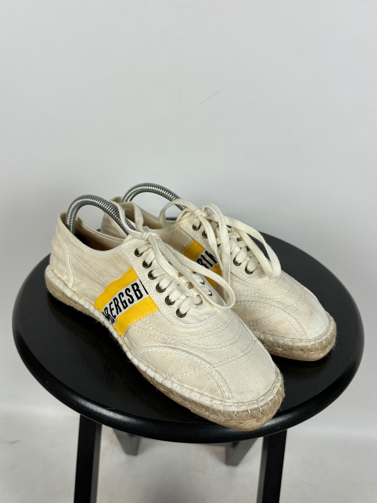 Dirk Bikkembergs Bikkembergs Lace Up Espadrilles Canvas Jute Sole Logo Stripe Size US 6 / EU 39 - 9 Thumbnail
