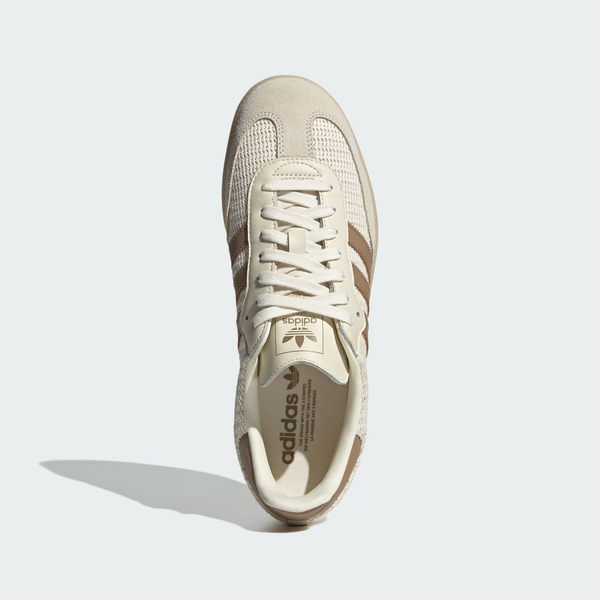 Adidas o1mle0426 Unisex Samba Low-Top Sneakers in Cream Size US 5.5 / EU 38 - 2 Thumbnail