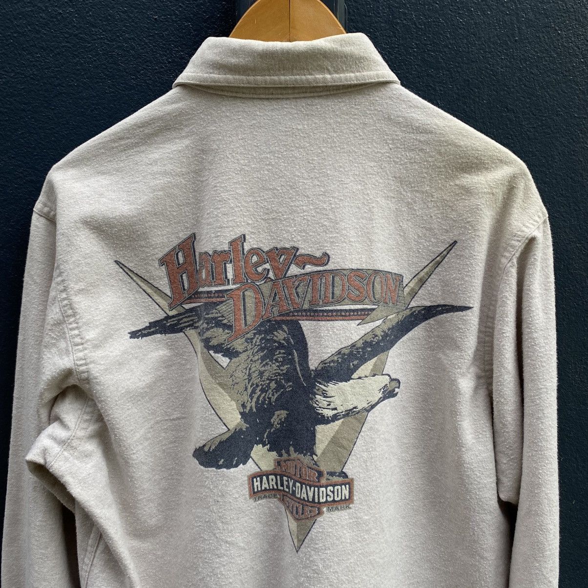 Harley Davidson HARLEY-DAVIDSON Men Long-Sleeve Soft Flannel Shirt Size US M / EU 48-50 / 2 - 8 Thumbnail