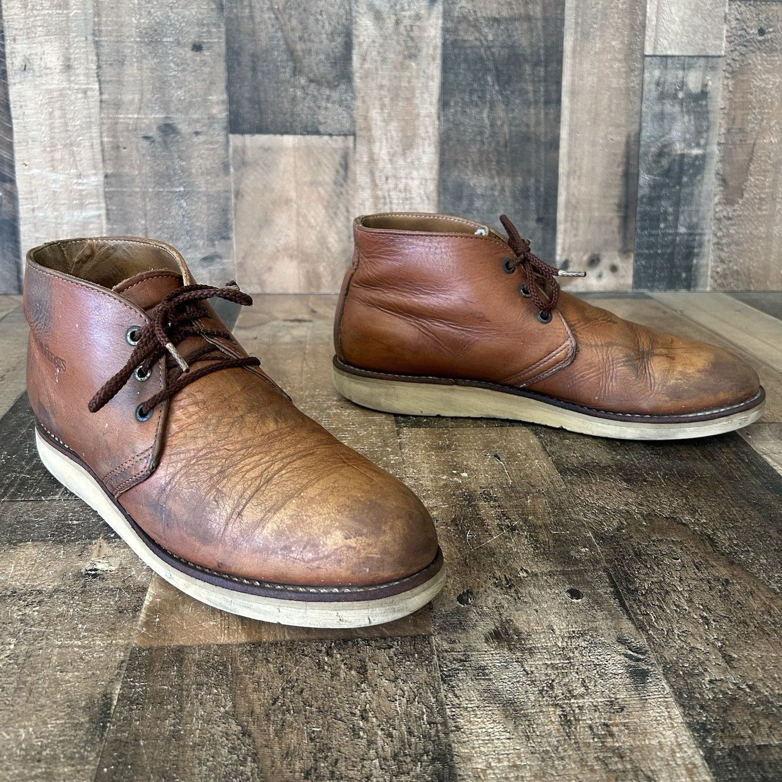 Red Wing Red Wing 595 Chukka Leather Lace Up Work Boots Mens 10 D Size US 10 / EU 43 - 2 Thumbnail