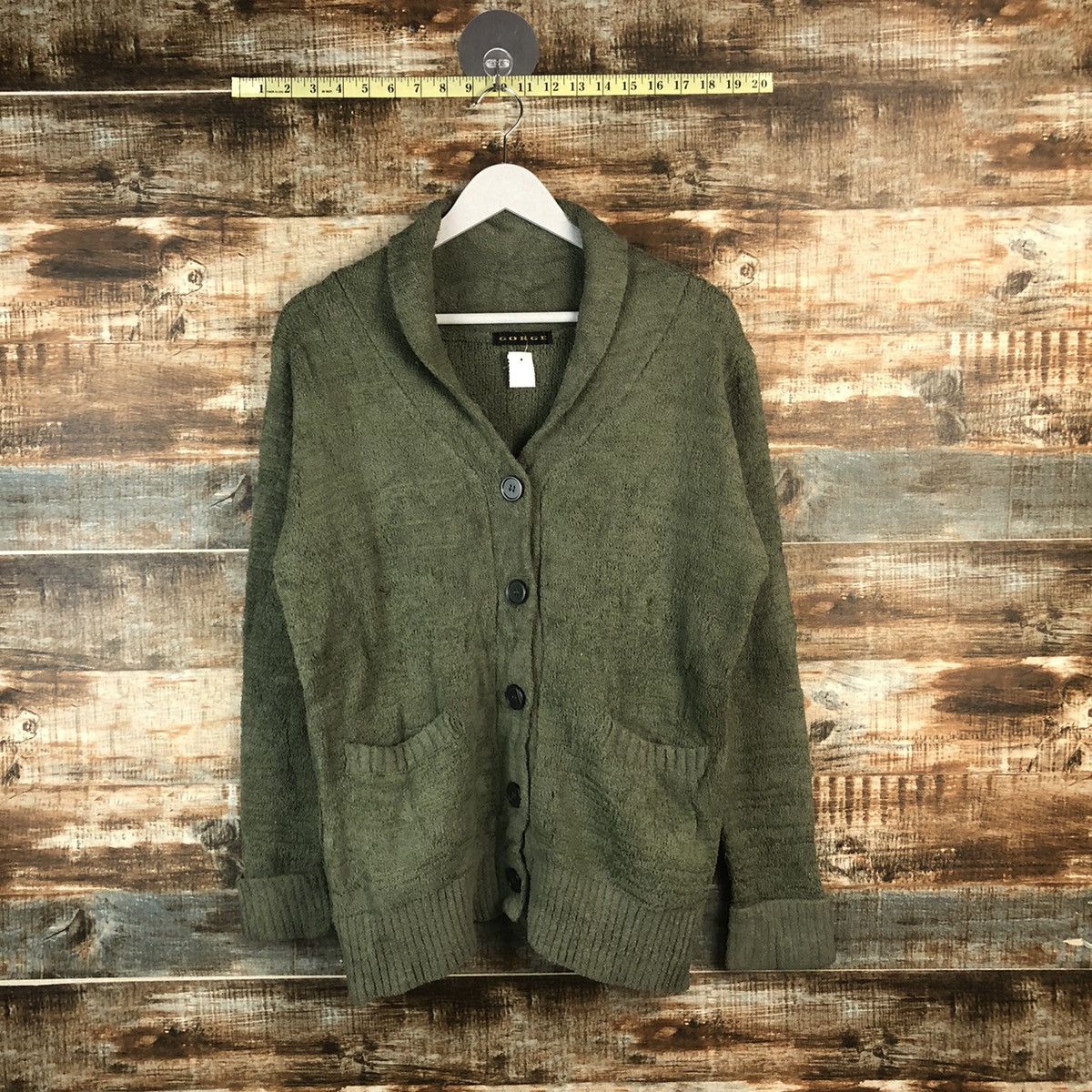 Vintage DL Gorge Green Cardigan Knitwear #C328 Size US L / EU 52-54 / 3 - 1 Thumbnail