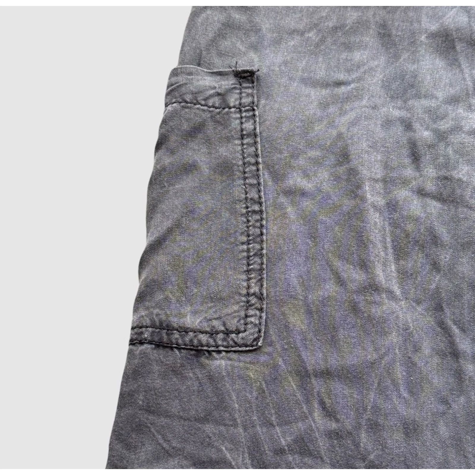 Free People Free People Pants Womens 2 Gray Utility Cargo Straight Leg Belted Button Fly Size 26" / US 2 / IT 38 - 2 Thumbnail
