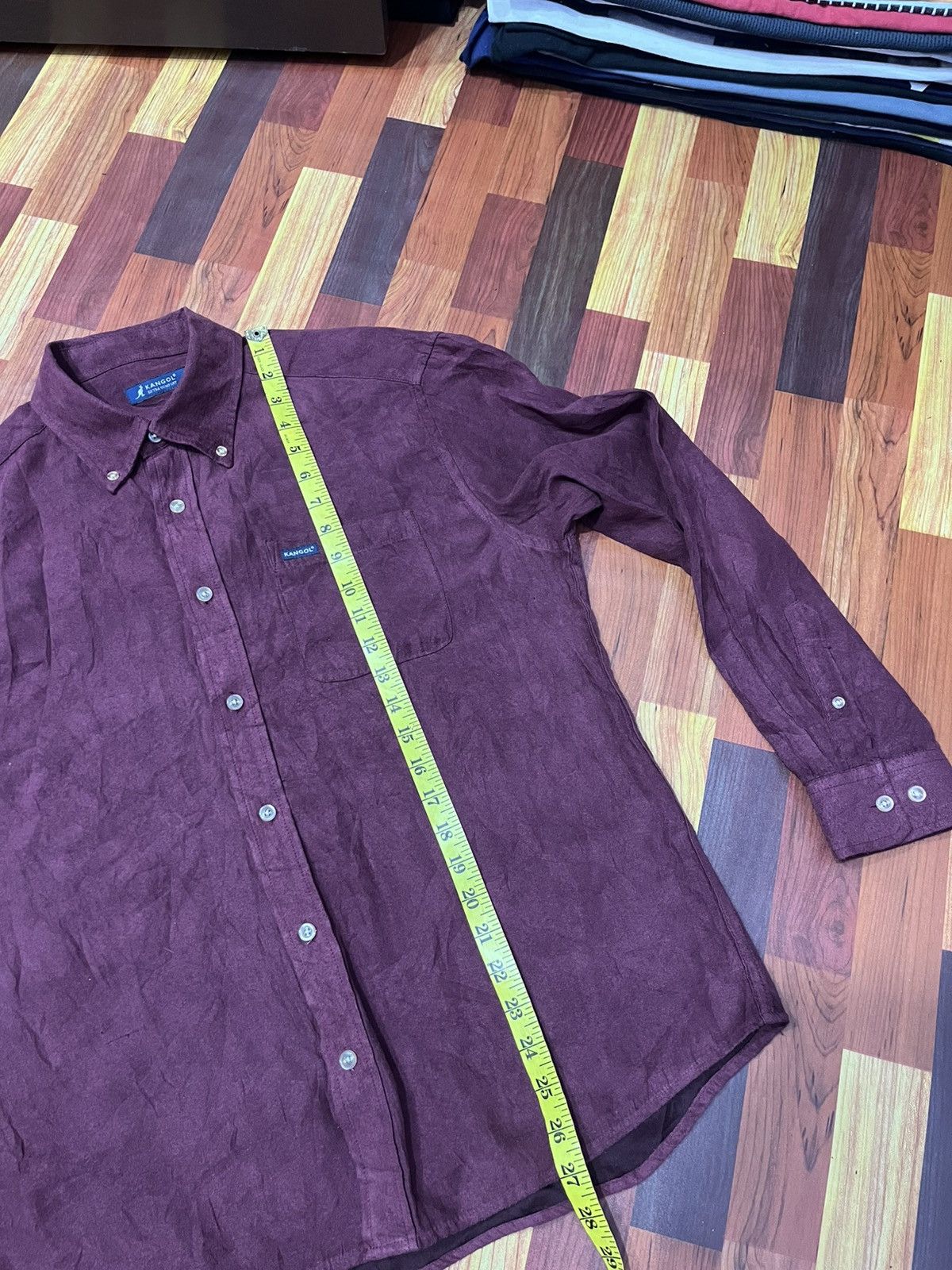 Kangol Kangol Japan Suede Button Down Shirt Size US L / EU 52-54 / 3 - 10 Thumbnail