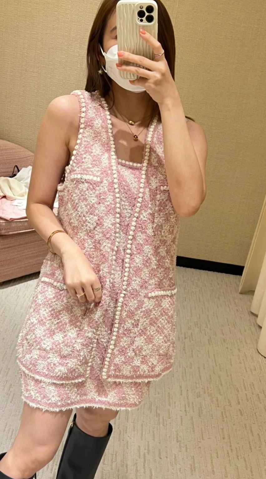 Chanel CHANEL 23ss pink pearl vest 34 Size XS / US 0-2 / IT 36-38 - 7 Thumbnail