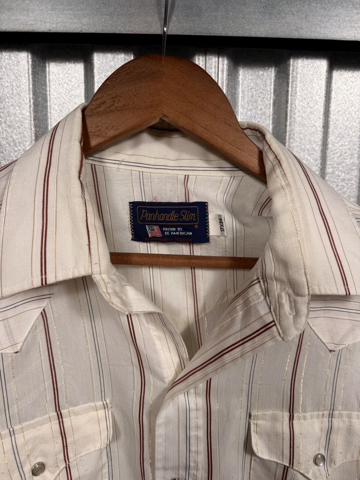 Panhandle Slim Vintage Panhandle Slim USA Pinstripe Pearl-snap Button Up Size US XL / EU 56 / 4 - 2 Thumbnail