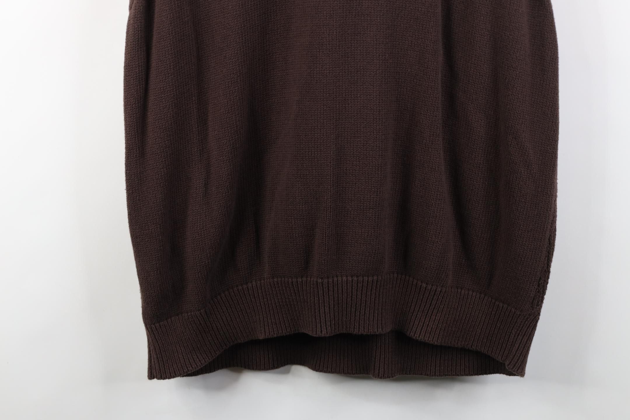 Vintage Vintage 90s Streetwear Diamond Weave Knit Sweater Vest Brown Size US XL / EU 56 / 4 - 10 Thumbnail