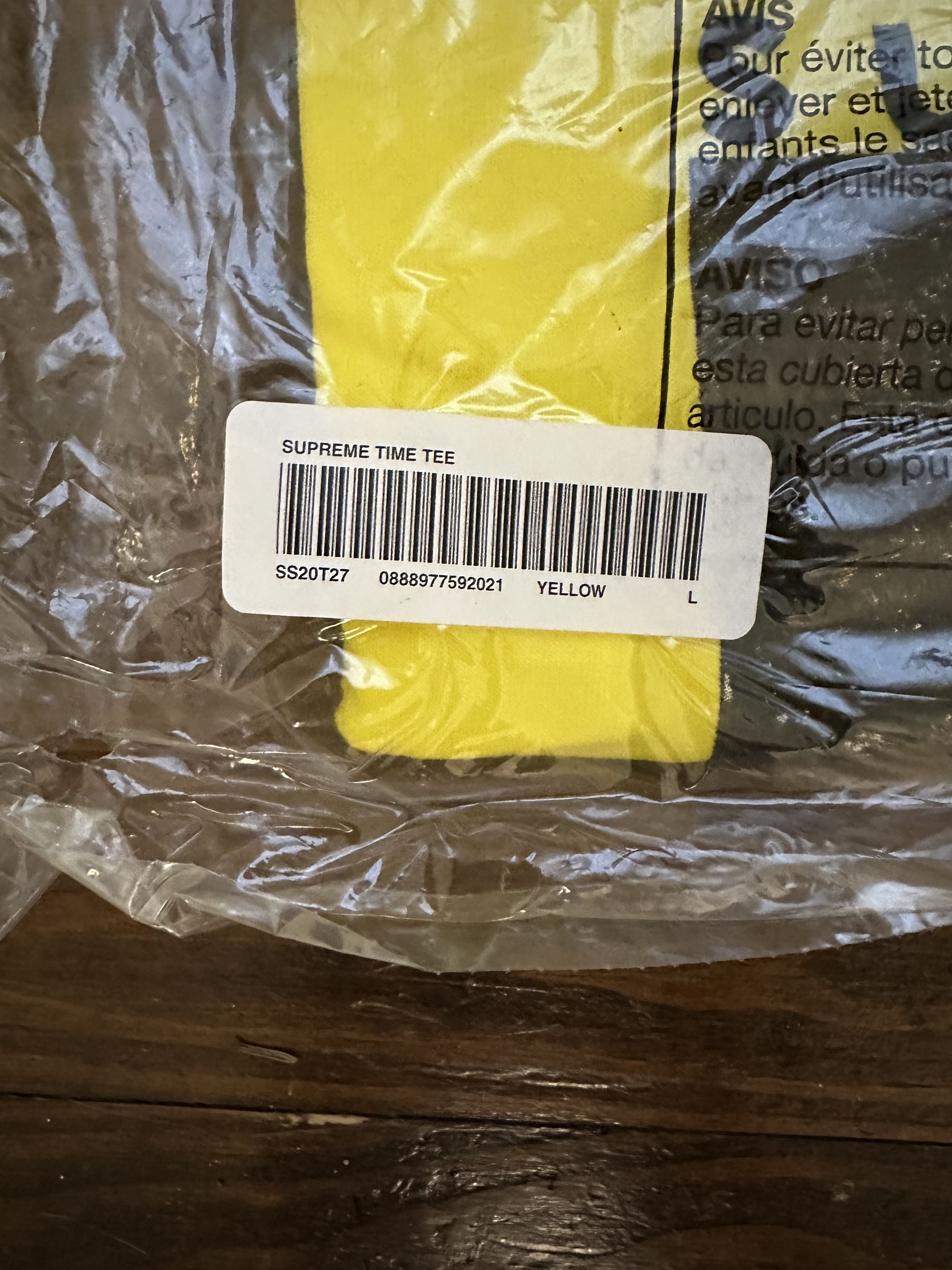 Supreme SS20 Supreme Time Tee Size US L / EU 52-54 / 3 - 4 Thumbnail