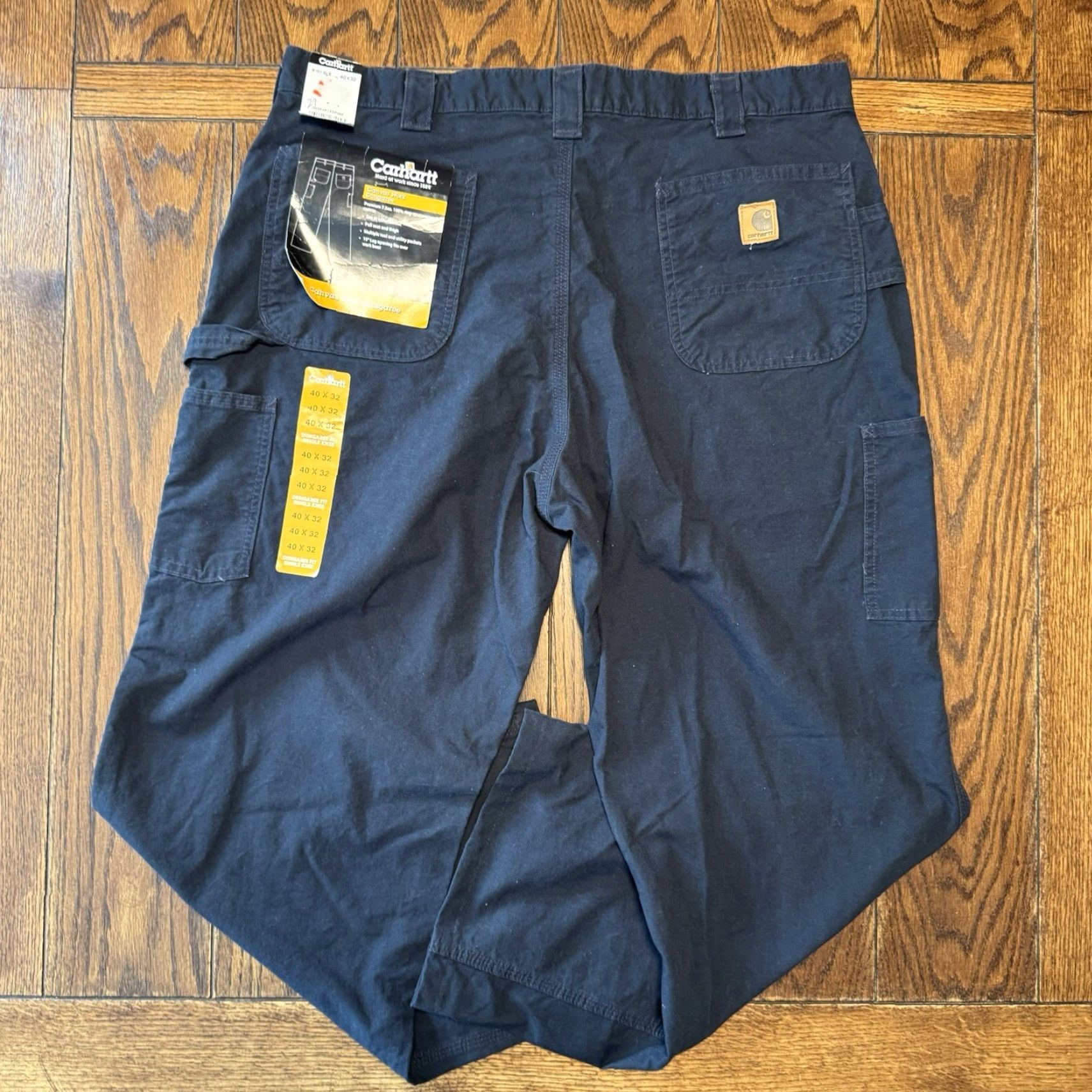Carhartt VINTAGE Carhartt Canvas Work Dungaree B151 BLB Utility Pants Mens 40x32 Dark Blue New 38x30 Rise 14 Leg 10 Slim? Size US 40 / EU 56 - 2 Thumbnail
