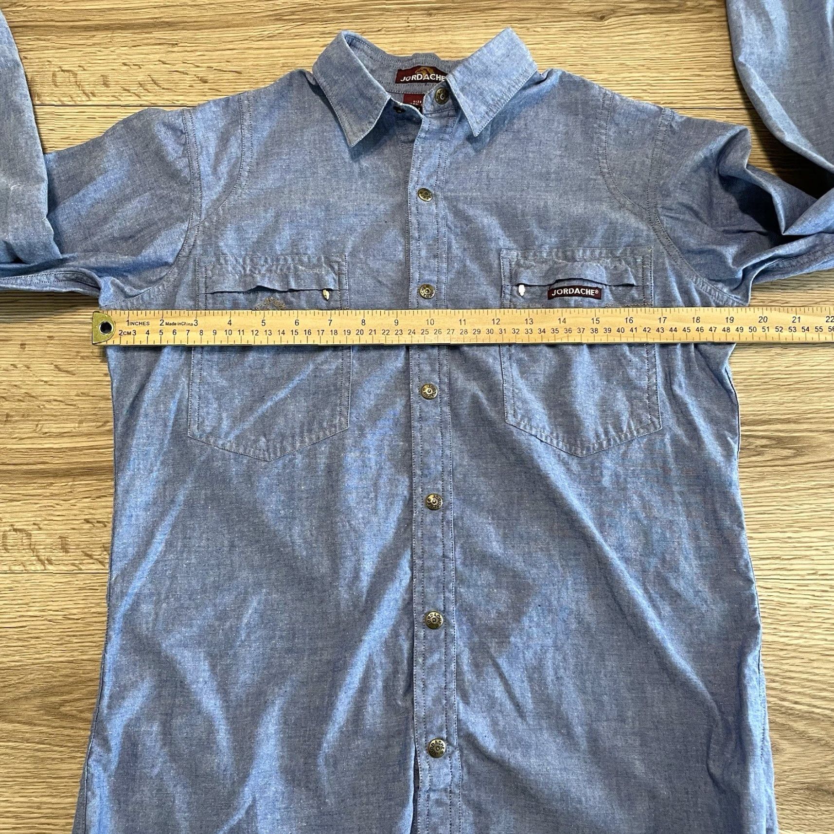 Jordache VINTAGE Jordache Denim Shirt Junior S Blue Snap Button Women Pockets Size S / US 4 / IT 40 - 5 Thumbnail