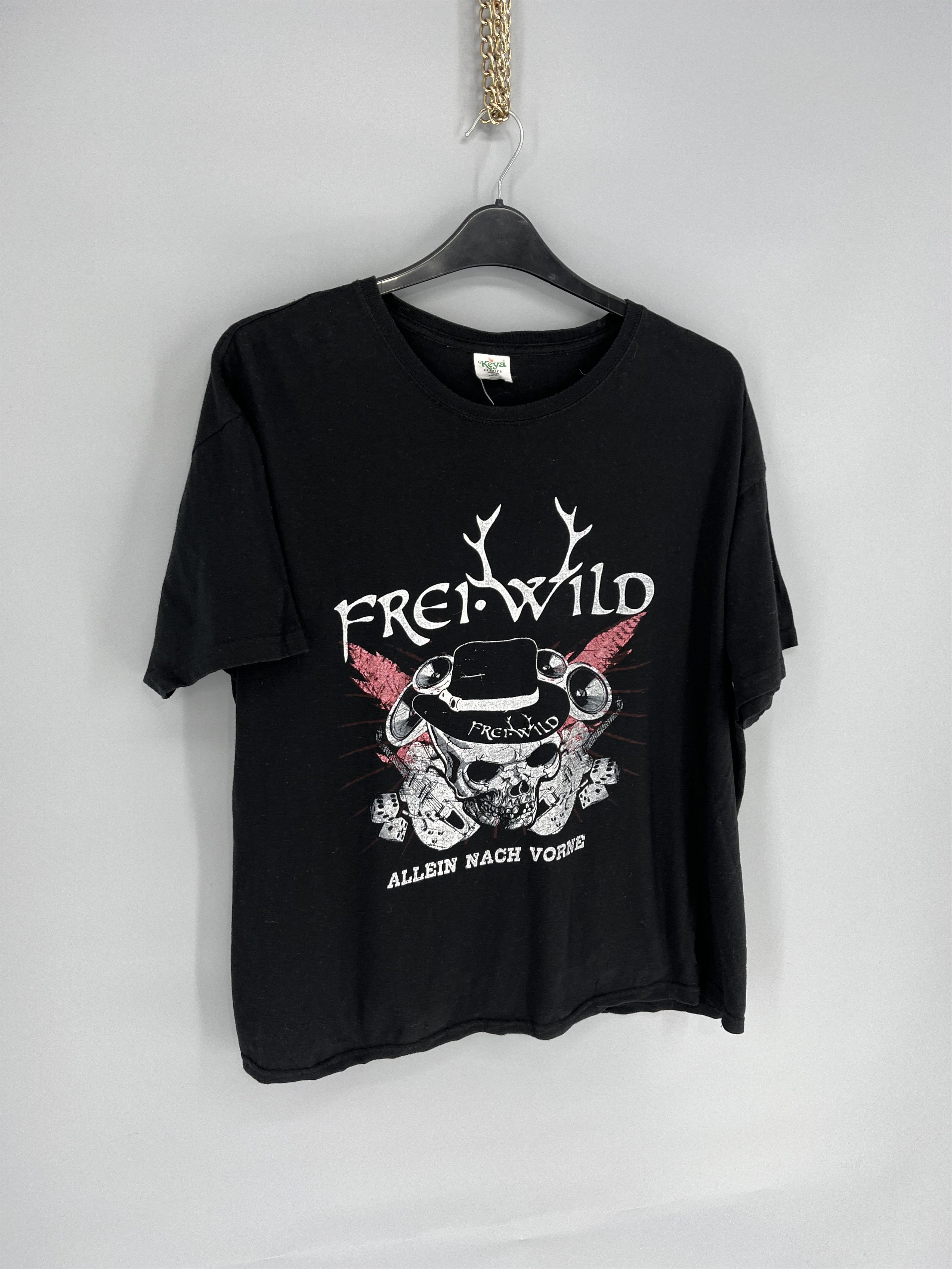 Band Tees × Vintage Vintage Frei WILD Band tee Skull T shirt Blac Size US L / EU 52-54 / 3 - 2 Thumbnail