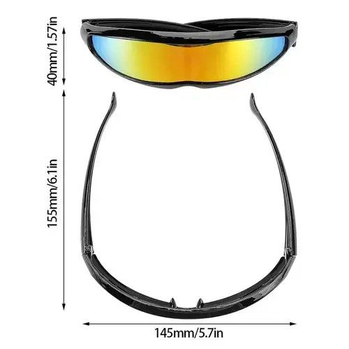 Designer Cyclops Black Modern Sunglasses Size ONE SIZE - 3 Thumbnail