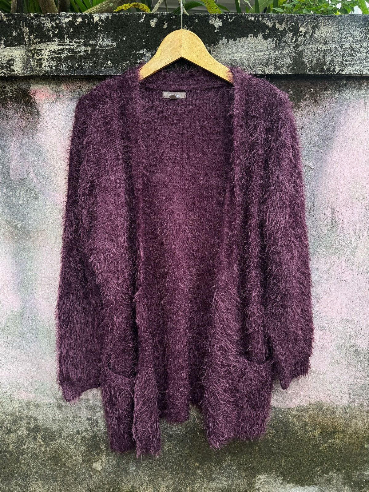 Beauty Beast × Hysteric Glamour × Japanese Brand Mohair Fuzzy Cardigan Knitted Katies Japanese Dark Purple Size US L / EU 52-54 / 3 - 1 Thumbnail