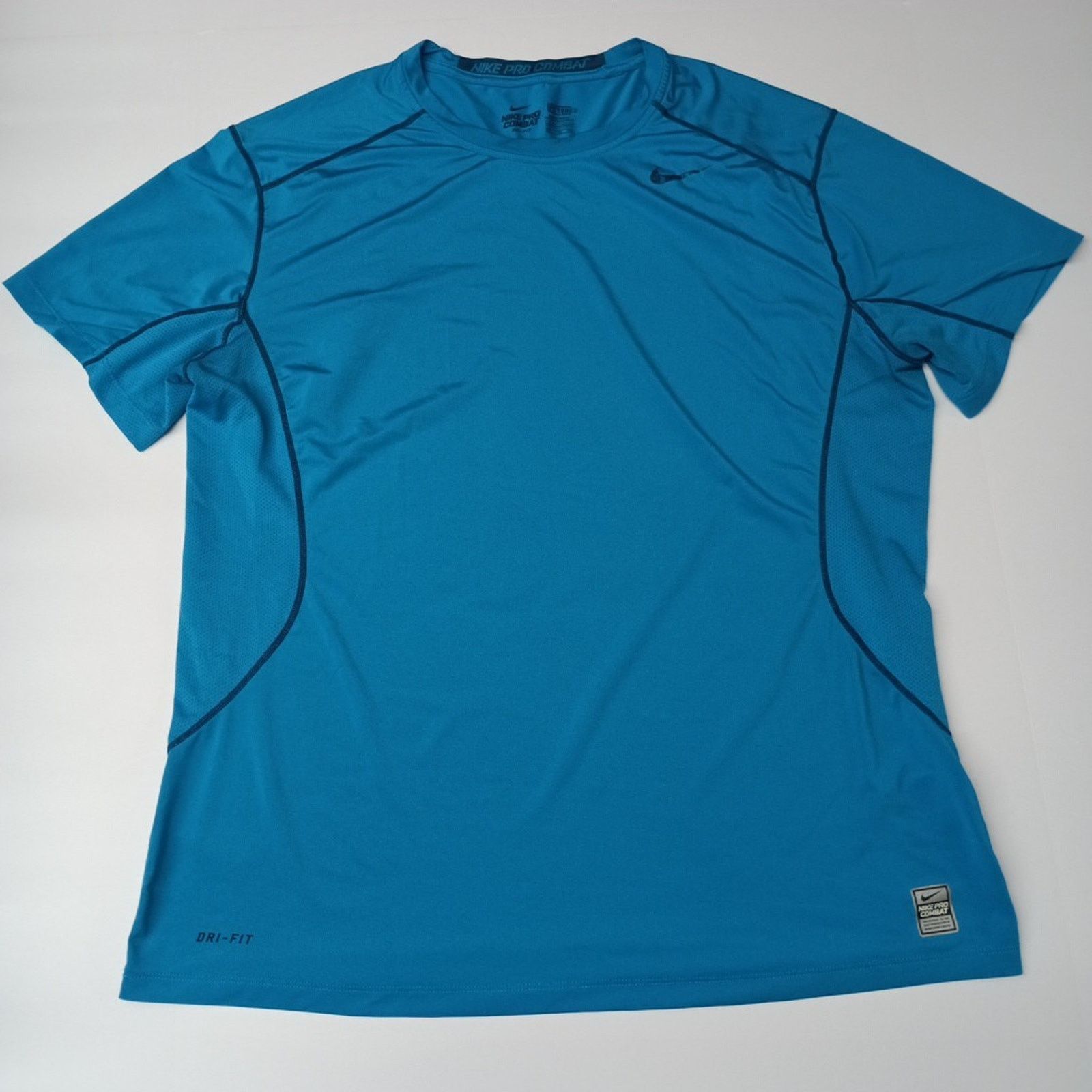 Nike Nike Pro Combat Shirt Men's 2XL Blue Dri-Fit Fitted Athletic Size US XXL / EU 58 / 5 - 1 Thumbnail