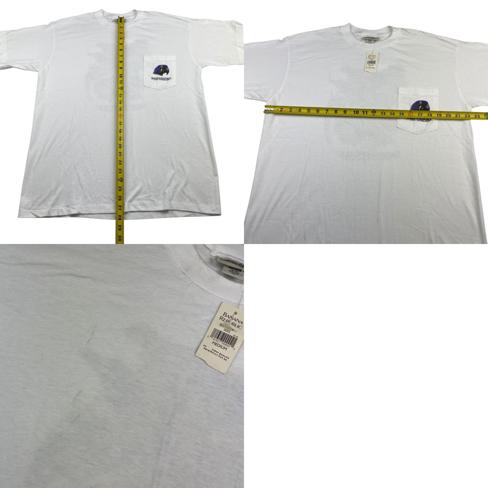 Banana Republic VINTAGE Banana Republic Shirt White M Men Safari Pocket T-Shirt US 100% Cotton Crew Neck Short Sleeve Double-Sided Printed Graphic Size US M / EU 48-50 / 2 - 8 Thumbnail