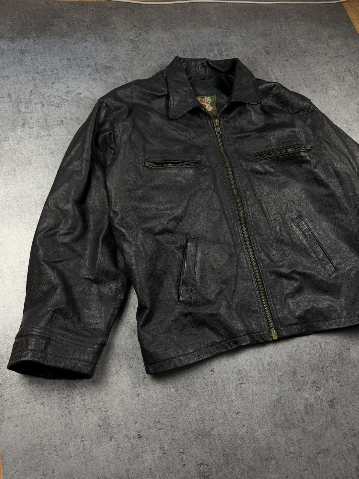 Japanese Brand × Vintage Leather jacket vintage retro affliction opium usa drip 90s Size US L / EU 52-54 / 3 - 2 Thumbnail