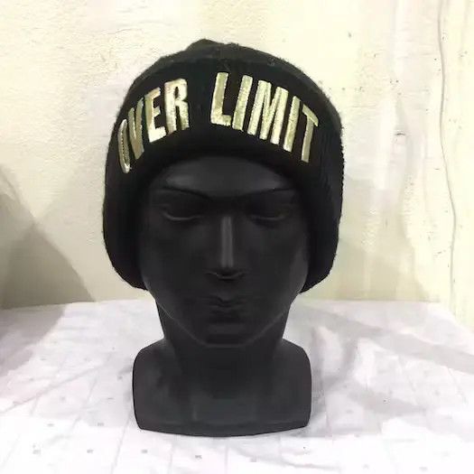 Japanese Brand Over Limit Spellout Beanie Hat Size ONE SIZE - 2 Thumbnail