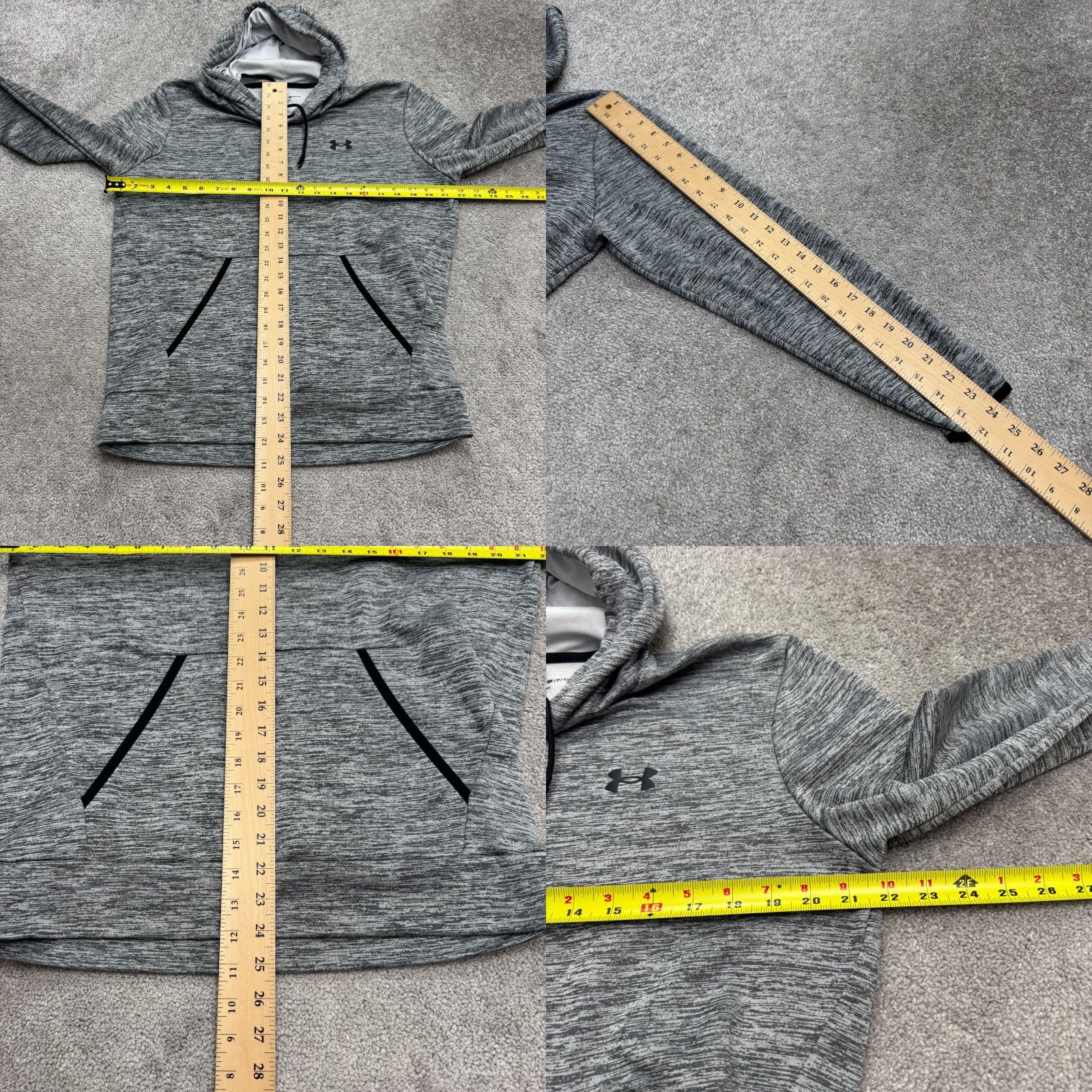 Under Armour Under Armour Hoodie Mens Small Gray Pullover Fleece Tech Sweatshirt Hooded Long Sleeve Sports Size US S / EU 44-46 / 1 - 8 Thumbnail