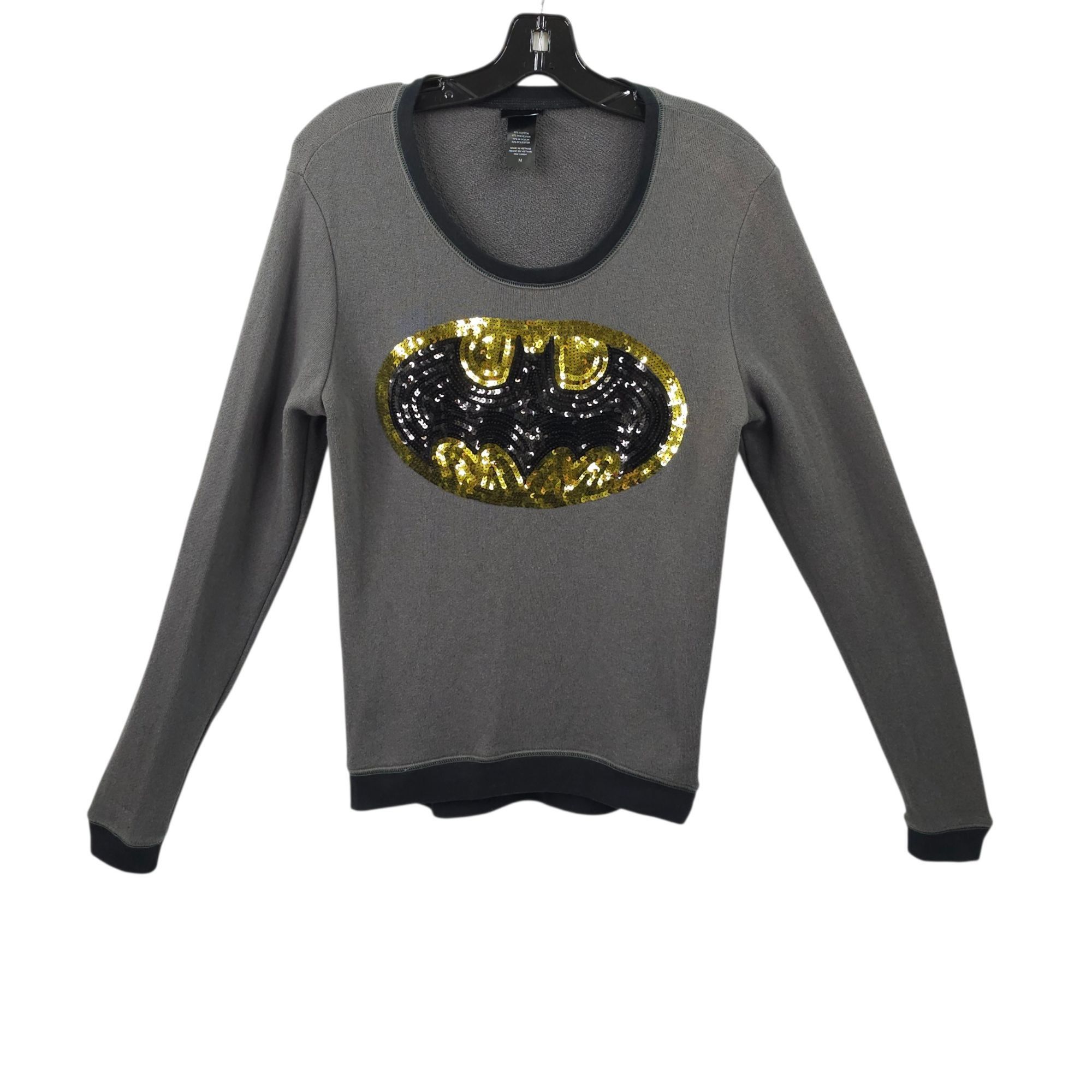 DC Comics DC Comics Batman Sequins Sweater Womens M Pullover Ringer Size M / US 6-8 / IT 42-44 - 2 Thumbnail