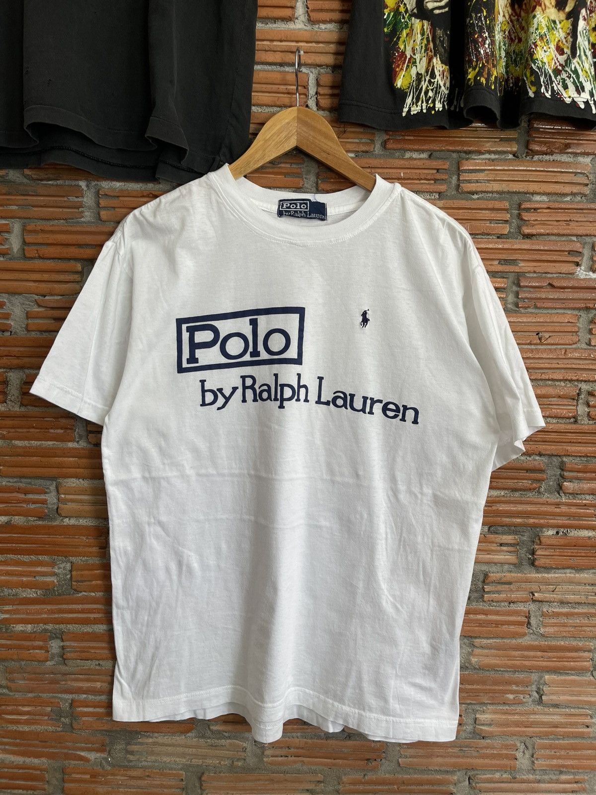 Polo Ralph Lauren Old Polo By Ralph Lauren Big Logo spell out T shirt Size US L / EU 52-54 / 3 - 1 Thumbnail