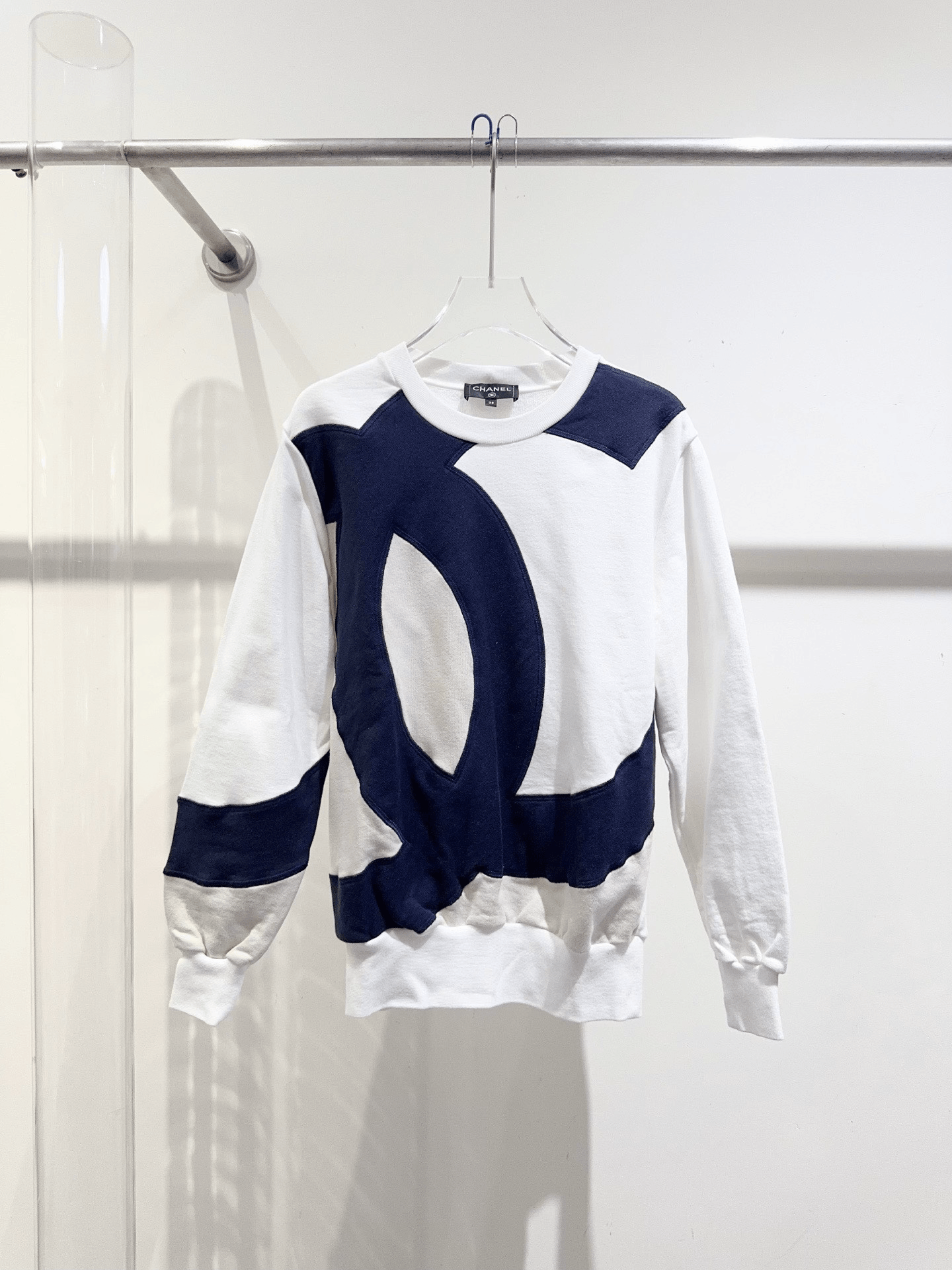 Chanel Chanel Large Double C Logo Sweatshirt Size S / US 4 / IT 40 - 1 Thumbnail