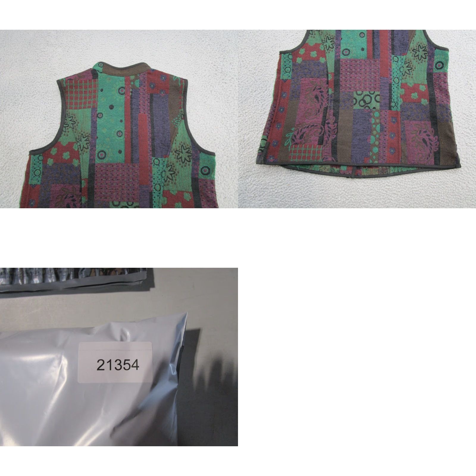 Vintage VINTAGE Christopher & Banks Women's Vest Button Front Sleeveless Plaid Size 0X Brown Beige Red Women's Vest Made in USA Size XL / US 12-14 / IT 48-50 - 8 Thumbnail