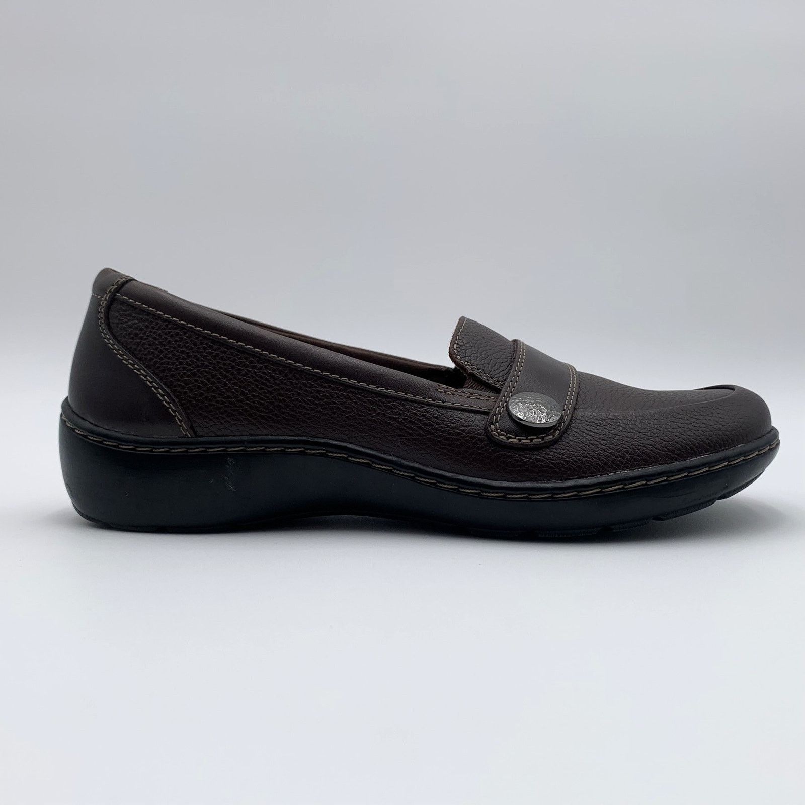 Clarks Clarks Collection Cora Brown Leather Loafers Women’s 7.5 M Size US 7.5 / IT 37.5 - 7 Thumbnail