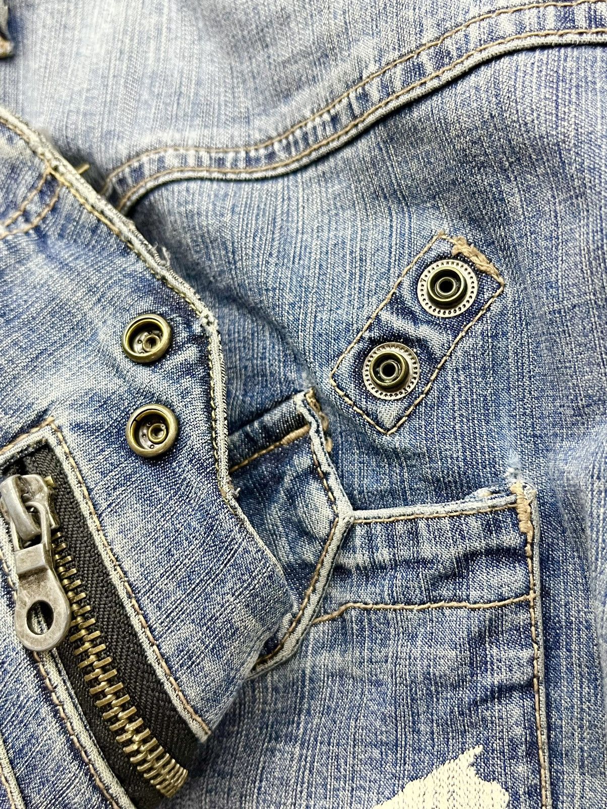 Grailed PPFM EASTERN ROCK ANARCHY DENIM Punk Zipper Reversible Denim Size US 31 - 10 Thumbnail