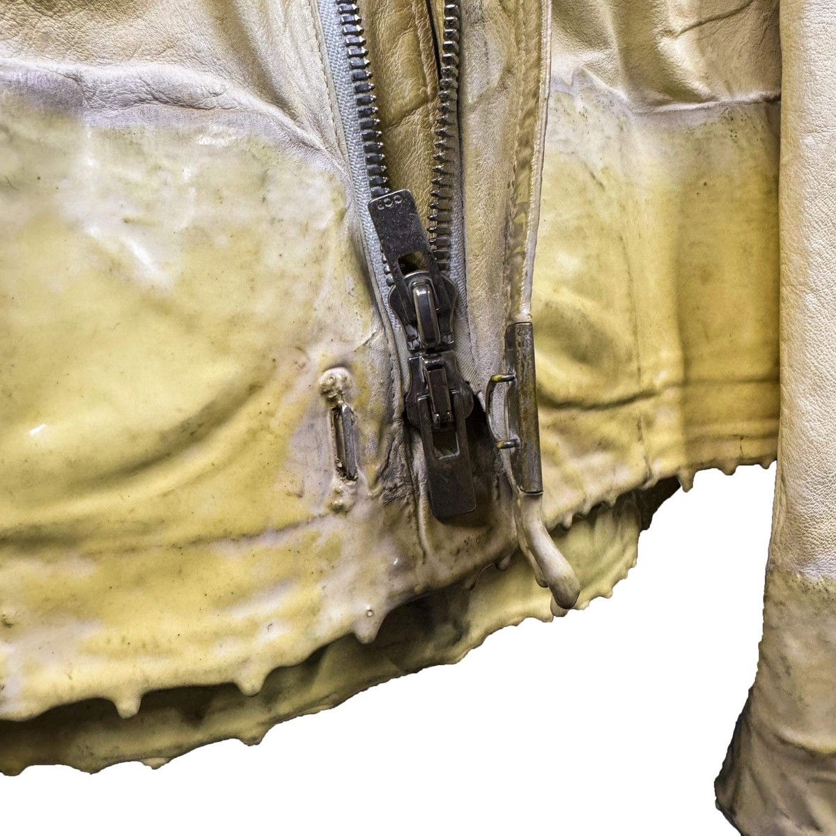 Carol Christian Poell LM/2498R Leather Jacket with Drip-rubber Size US S / EU 44-46 / 1 - 4 Thumbnail