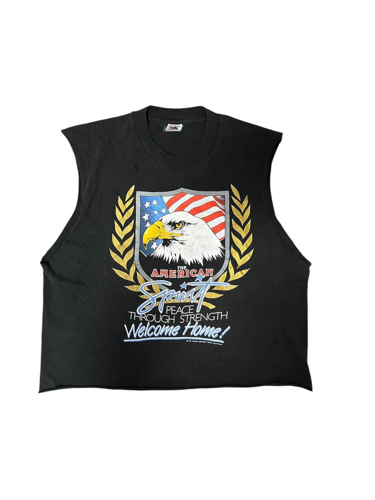 Vintage Peace Through Strength Vintage Single Stitch Tank Size US M / EU 48-50 / 2 - 1 Thumbnail