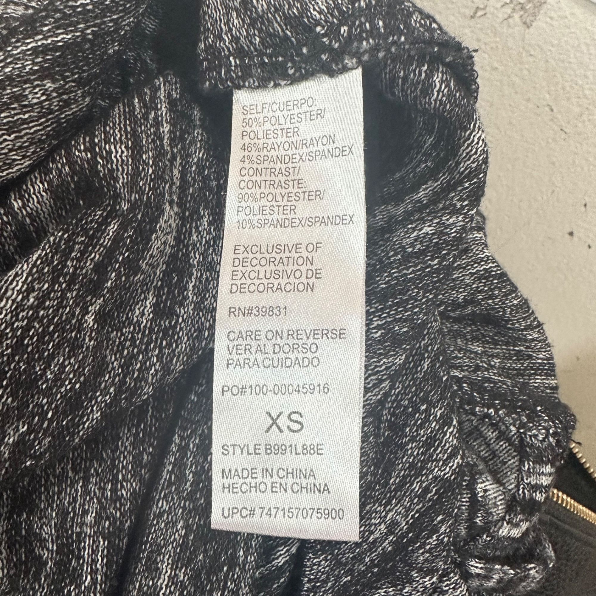 Other ✨Democracy XS Womens Large Cowl Neck Knit Top Tunic Gray Bla Size XS / US 0-2 / IT 36-38 - 7 Thumbnail