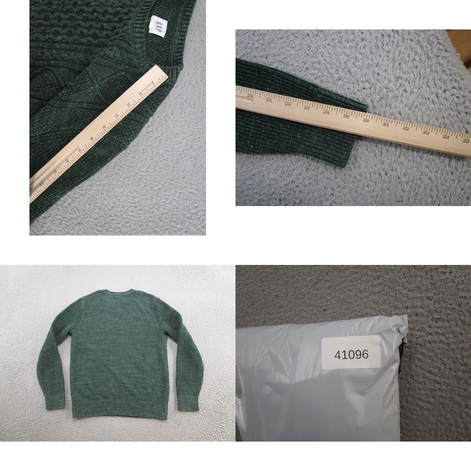 Gap Gap Womens Sweater Pullover Knit Fisherman Cotton Green Size M Long Sleeve Size M / US 6-8 / IT 42-44 - 8 Thumbnail