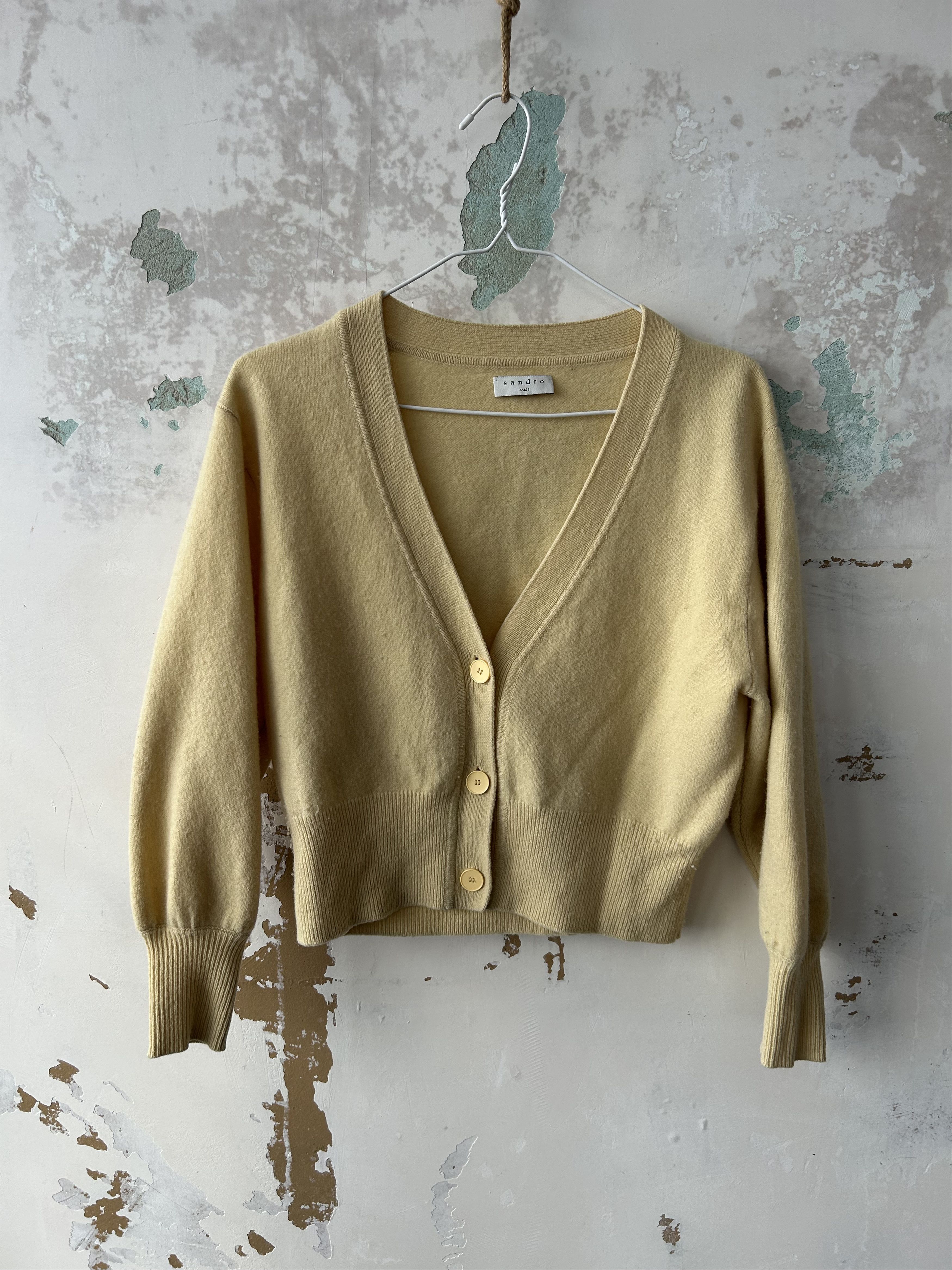 Sandro Sandro Merino Wool Cardigan Sweater Size 1 Size S / US 4 / IT 40 - 1 Thumbnail
