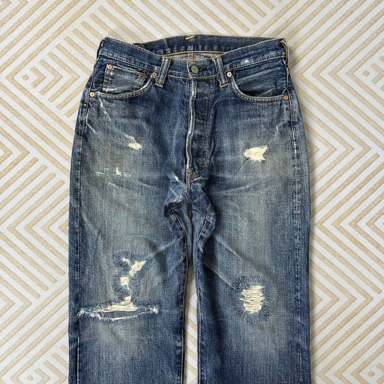 Evisu × Japanese Brand Distressed Carft & Co Yamani Jeans (waist 29-30) Evisu Style Size US 30 / EU 46 - 6 Thumbnail