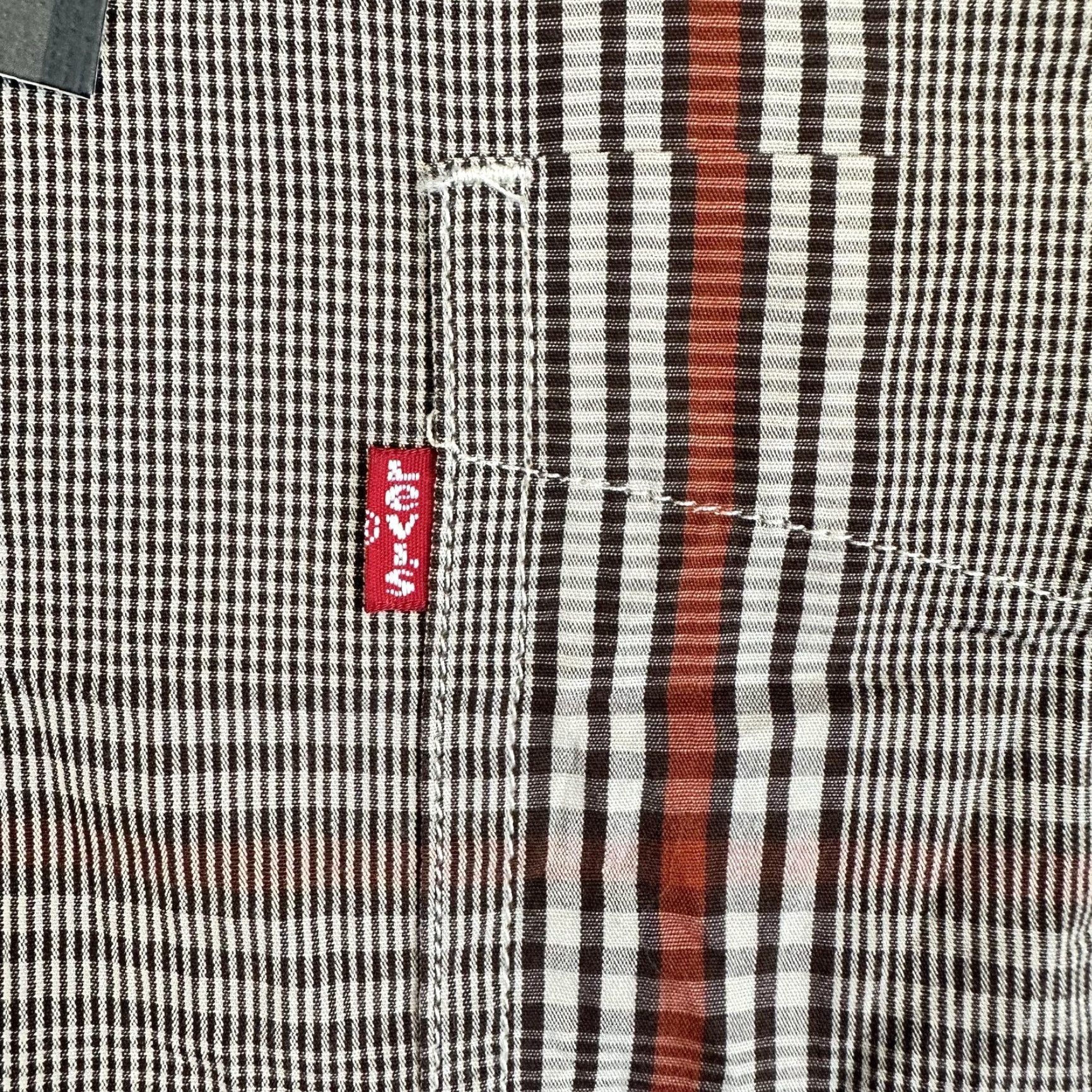 Levi's Levis Shirt Mens XL Brown Red Plaid Long Sleeve Button Down Standard Fit New Size US XL / EU 56 / 4 - 5 Thumbnail