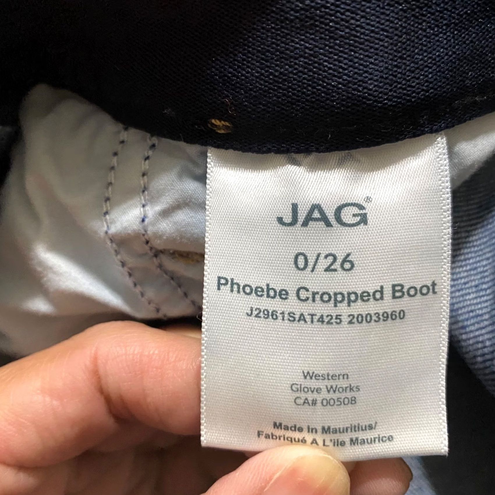 AG Jeans Jag Jeans Womens Phoebe Bootcut Crop High Rise Jeans sz 0 Blue Medium Wash Size 25" / US 0 / IT 36 - 4 Thumbnail