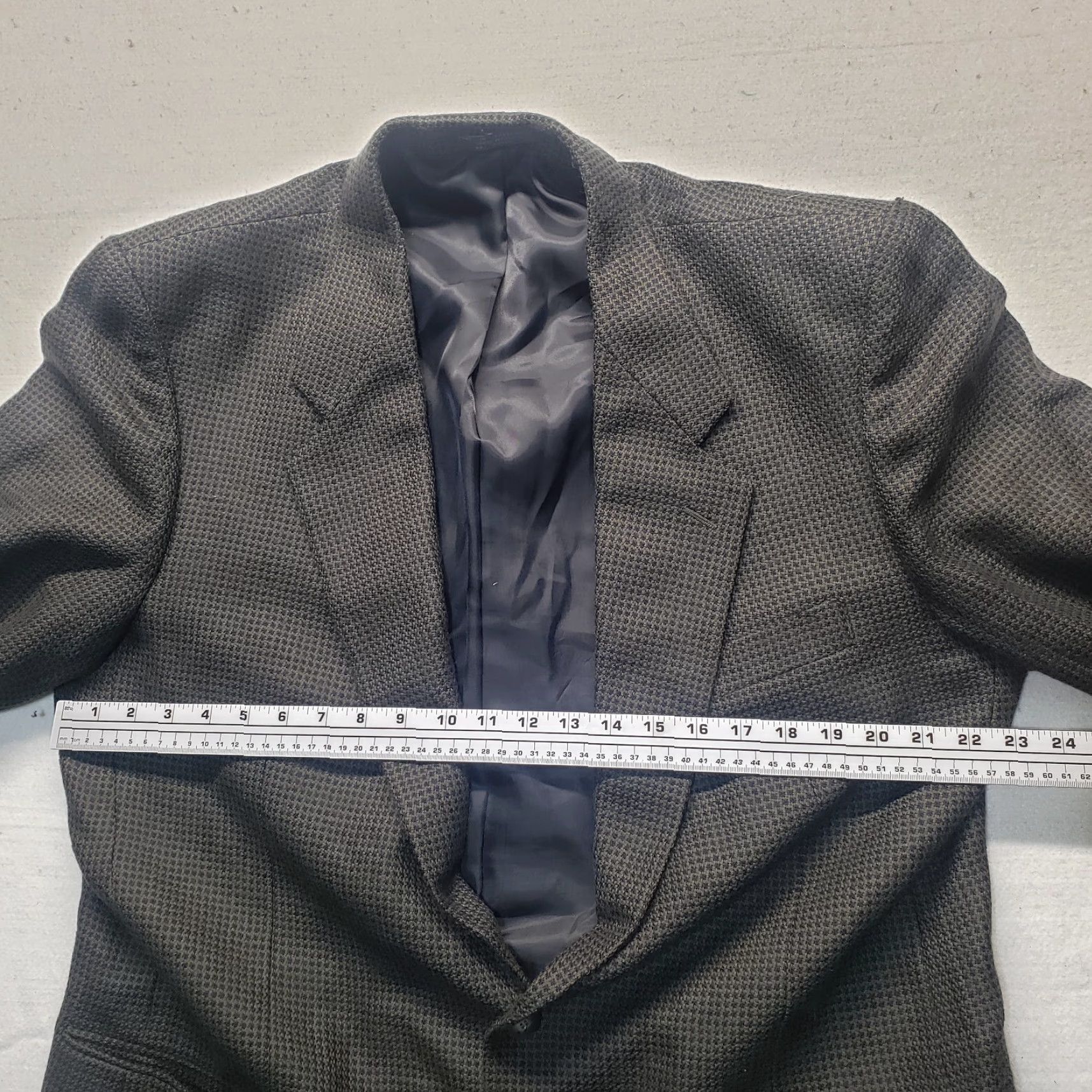 Jones New York Jones New York Sport Coat Gray Mens 46R 100% Wool Blazer Jacket Office Career Size 46R - 7 Thumbnail