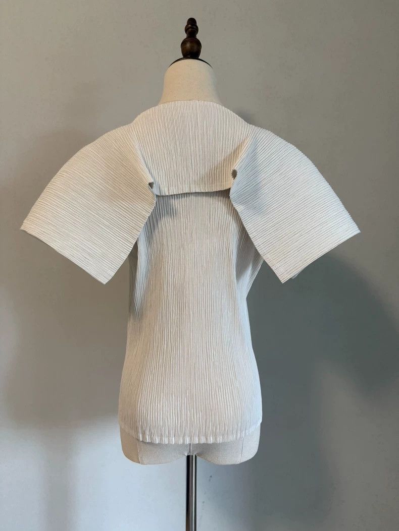 Issey Miyake Issey Miyake Pleated Big Collar Top - dmc Size US M / EU 48-50 / 2 - 1 Thumbnail