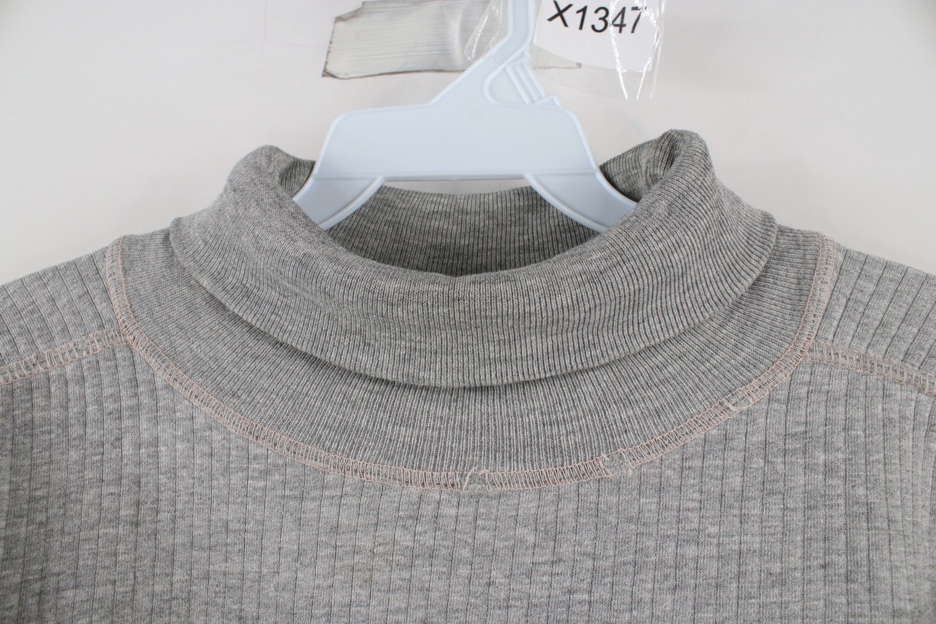 Gap Vintage 90s Gap Blank Ribbed Knit Turtleneck Sweatshirt Gray Size US M / EU 48-50 / 2 - 10 Thumbnail